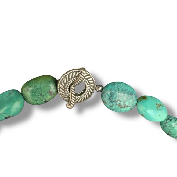 Carolyn Pollack Blue Green Turquoise Sterling Silver Southwest Pendant Necklace - Picture 6 of 10